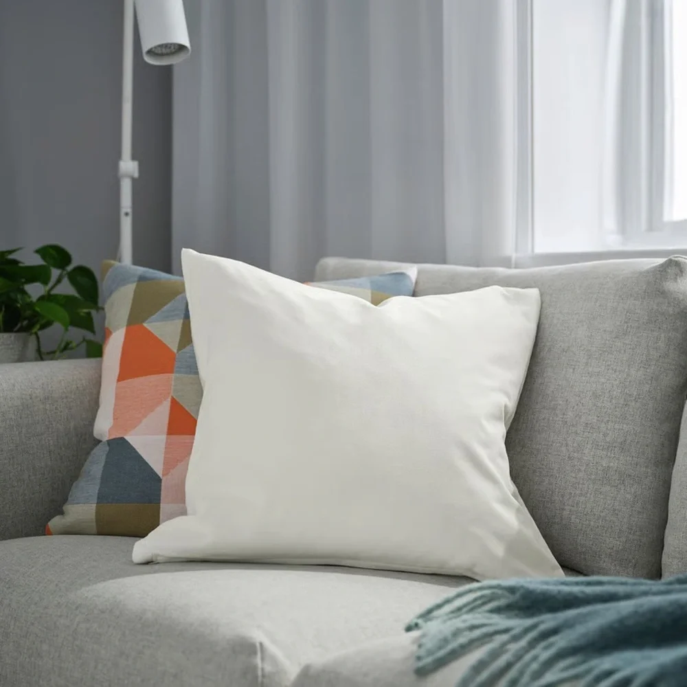 White Decorative Square Throw Pillow Covers